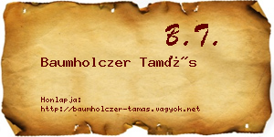 Baumholczer Tamás névjegykártya