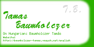 tamas baumholczer business card